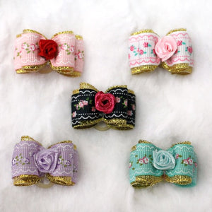 Flower Bow Dog Accessories | Lovely Paw Pet Collection