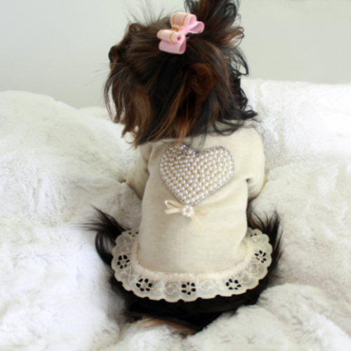 Pearl Heart Dog Dress Collection