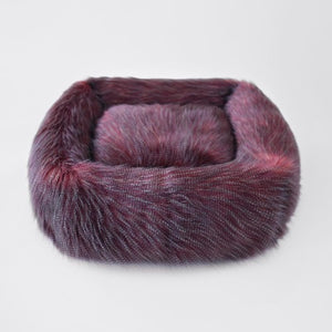 Exotic Ostrich Bed Burgundy | Lovely Paws Pet Collection