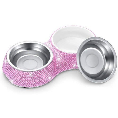 Crystal Dining Bowls | Lovely Paws Pet Collection
